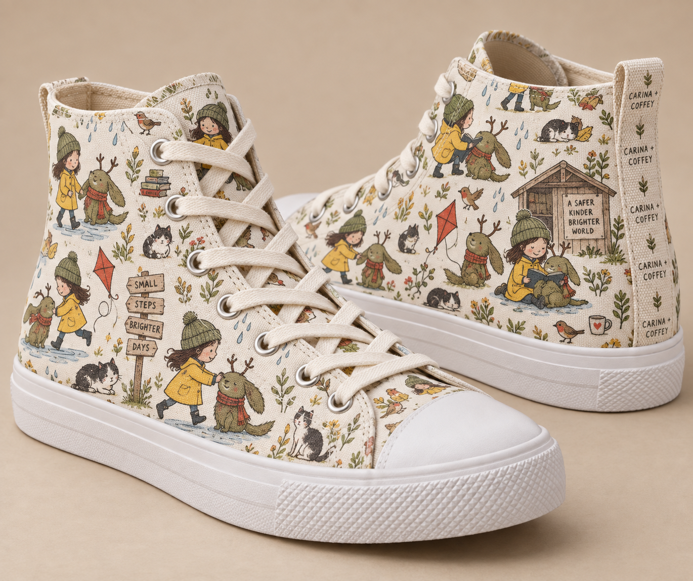 Carina and Coffey high top sneakers