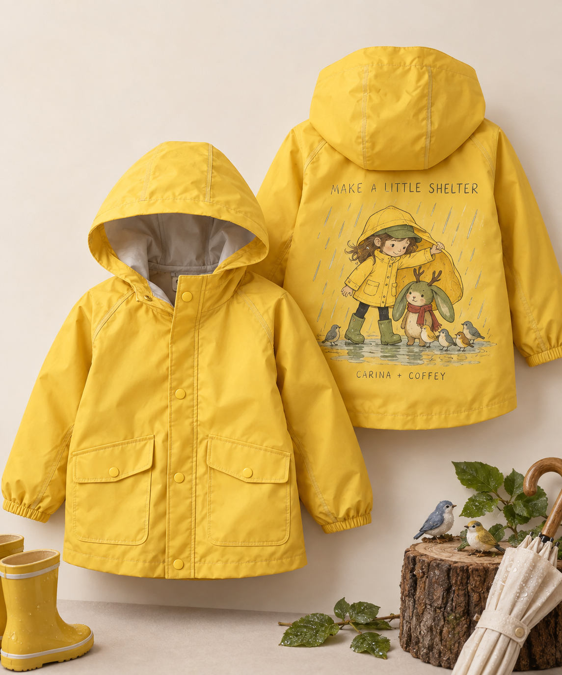 Carina and Coffey youth rain jacket